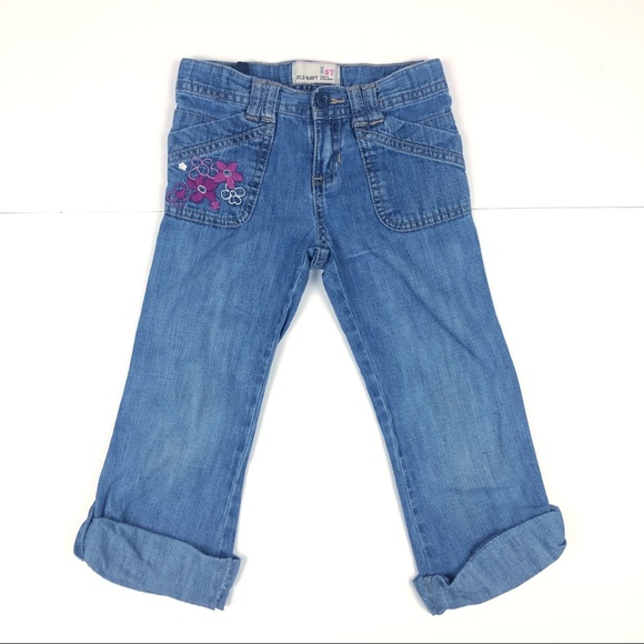 Old Navy 5T Denim Jeans with embroidered F… - Picture 1 of 3